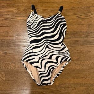 roxanne 80s zebra one piece swimsuit